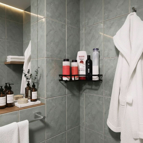 2 Organizador Esquinero Ducha Repisa Estante Baño - Norplat Negro