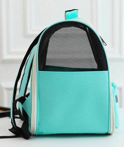 Norplat Mochila Transportador Viaje Mascota Bolso Gato Perro - Azul Claro