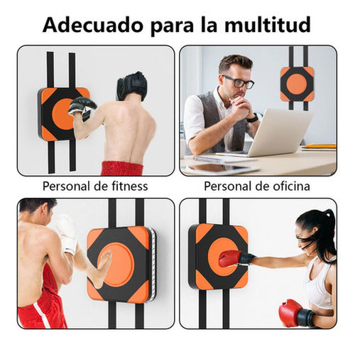 Almohadilla De Boxeo Con Velcro A Pared Foco Entrena Norplat Naranja