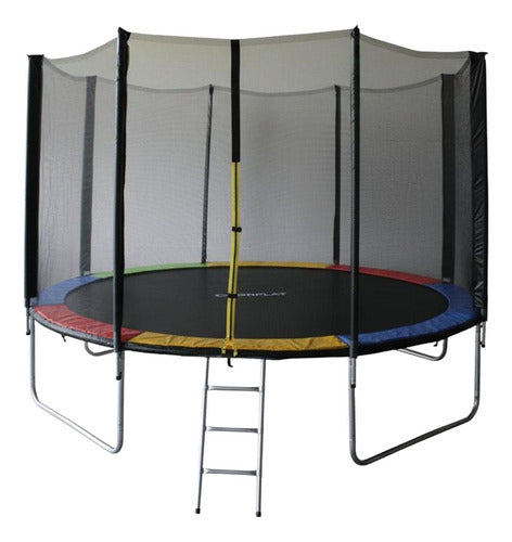 Cama Elástica Norplat Para Niños 12pies 3.66mt Con Escalera Negro Multicolor
