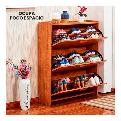 Zapatero Recibidor Mueble Para Zapatos Organizador - Norplat Marrón