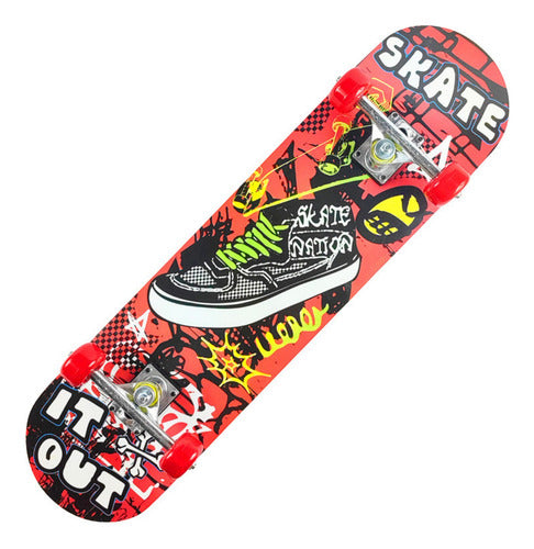 Tabla Skate Skateboard Madera Arce 7 Láminas 32'' - Norplat Skate Nation A35