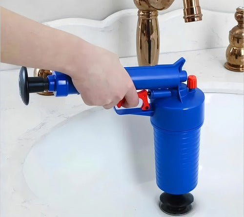 Sopapo Destapador De Wc De Presión Cañería Baño Tina Norplat Azul
