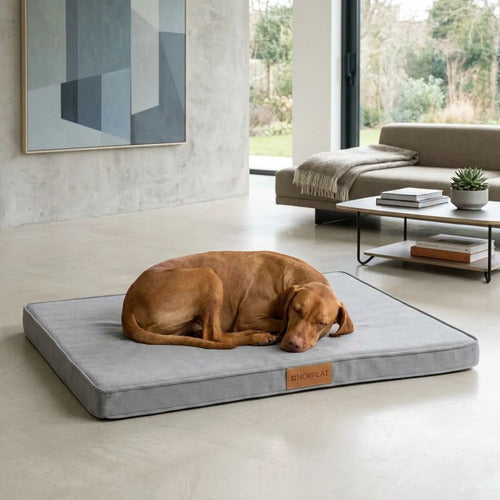 Cama Colchon Ortopedico Norplat 110cm Xxl Perro Antiestres  Gris Claro Ortopédico