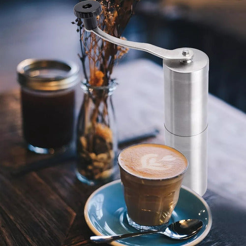 Molino Molinillo De Café Manual De Acero Inoxidable - Cukin Plateado