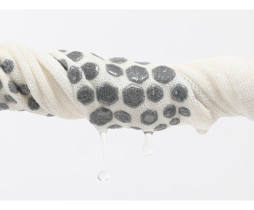 Calcetines Térmicos Con Dedos Antideslizantes Yoga - Norplat Blanco Rayas 35-40