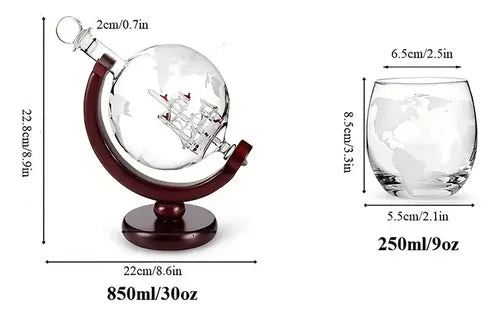 Decantador Whisky Norplat Diseño Mundo Vino Tequil Gin Vodka Transparente