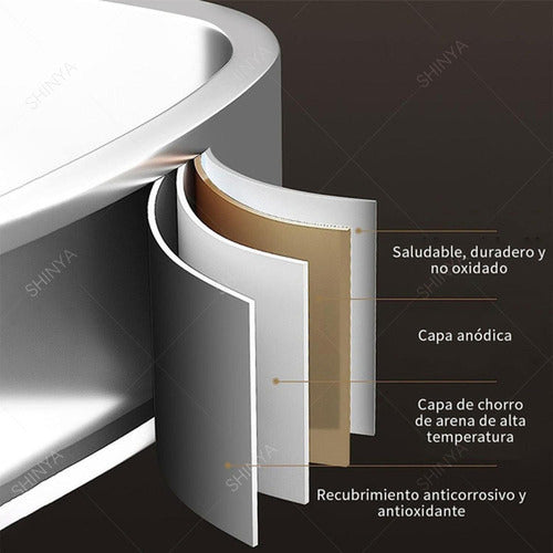 Repisas Esquineras Organizador Baño 2 Pisos Aluminio Norplat Plateado