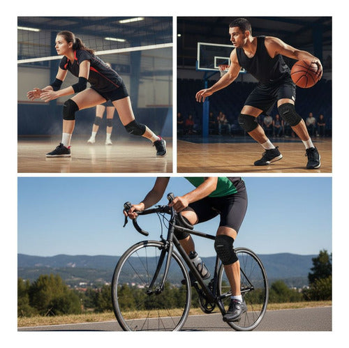 Rodilleras Deportivas Voleibol Volley Ball Acolchada Norplat Negro M