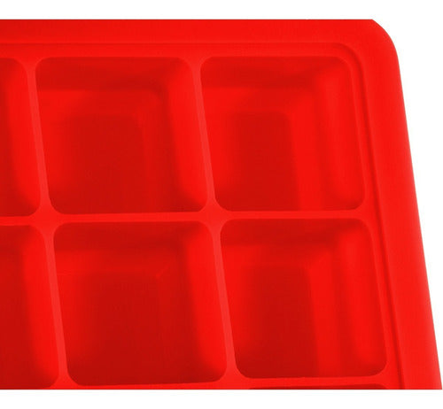 Cubetera De Silicona Para 21 Cubos De Hielo - Cukin Rojo
