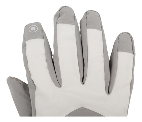 Guantes Térmicos Invierno Ski Nieve Pantalla Táctil Norplat Gris Claro - M