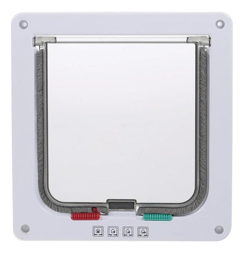 Norplat Puerta Para Gato Perro Mascotas 4 Modos Bloqueo Xl - Blanco