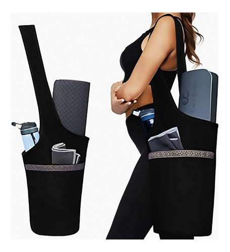 Bolso Para Yoga O Pilates De Estilo Negro Negro