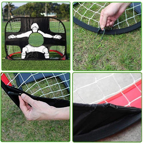 Arco Portería Futbol Doble Uso Entrenamiento Niños - Norplat Negro