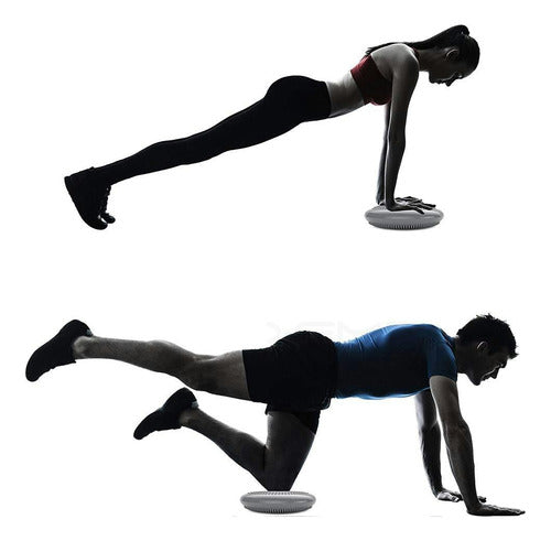 Disco De Balance Y Equilibrio Mini Bosu Erizo Yoga - Norplat Gris