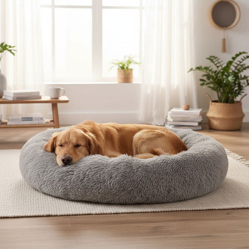 Cama Antiestres 110cm Norplat Perro Dona Colchon Grande Xxl Gris Claro Dona Antiestrés