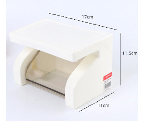 Porta Confort Y Repisa - Porta Rollo Papel Higiénico Norplat Blanco