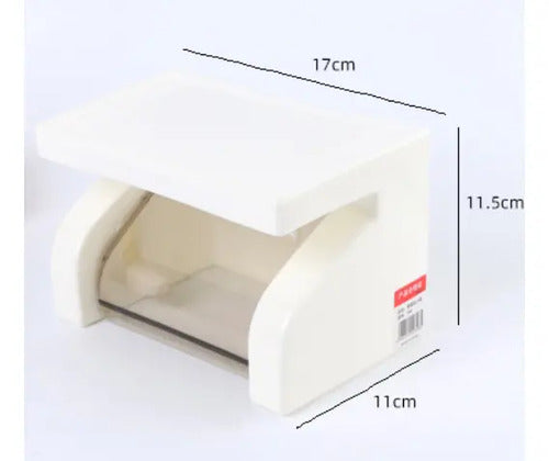 Porta Confort Y Repisa - Porta Rollo Papel Higiénico Norplat Blanco
