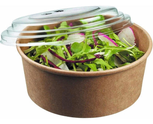 Pack 20 Bowl Kraft Ensalada - Polipapel 1000 Cc - Norplat Marrón