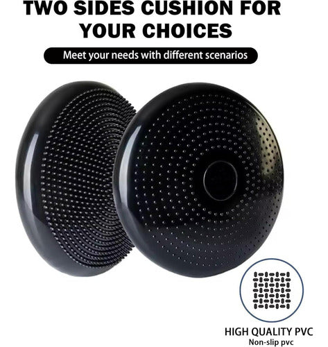 Disco De Balance Y Equilibrio Mini Bosu Erizo Yoga - Norplat Negro