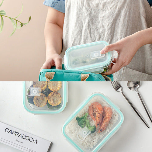 Taper Tupper Contenedor Hermético Vidrio 1500 Ml 1.5l Cukin Transparente