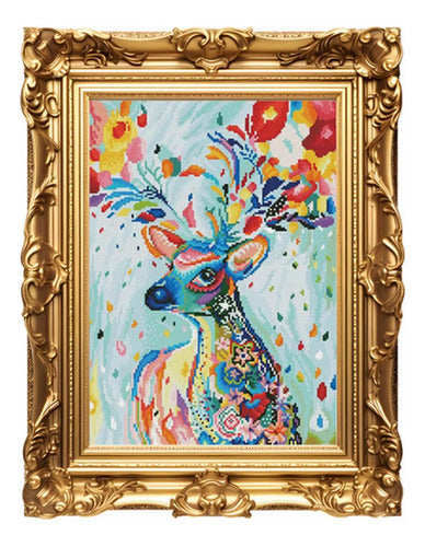 Kit Pintura Diamante 5d 40x30cm Bordado Diseños - Norplat Ciervo