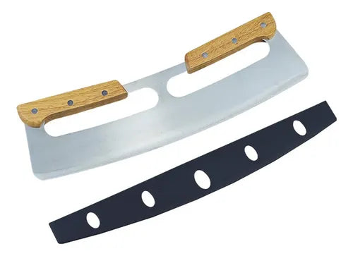 Cortador Pizza Profesional Doble Mango 35 Cm Premium Norplat Plateado