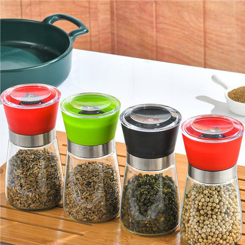 10 Saleros Y Pimenteros Molinillos P/ Sal Especies - Norplat Negro Rojo Naranja Amarillo Blanco