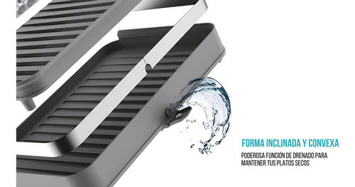 Secaplatos Escurridor Platos Loza Acero Inoxidable - Norplat Negro
