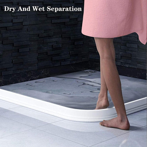 Barrera De Agua Tpe 2m Plegable Umbral De Baño - Norplat - Blanco