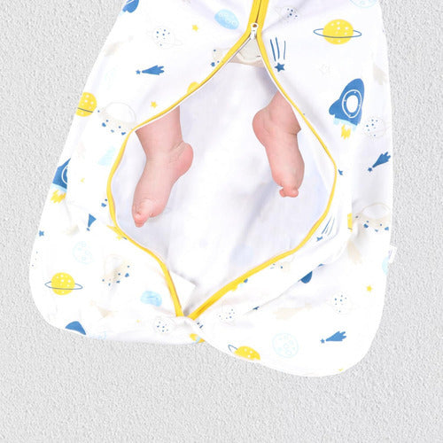 2 Pijamas Bebe Saco Dormir Sin Mangas 100% Algodon - Norplat Blanco Panda Y Monstruos M