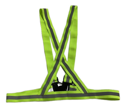 Pack 10 Arnes Reflectante Elástico Ajustable - Norplat Verde Fluor M