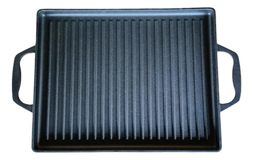 Plancha Hierro Fundido Menaje C/ Azas Hierro Fundido Norplat Negro