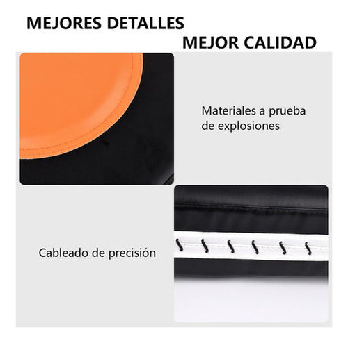 Almohadilla De Boxeo Con Velcro A Pared Foco Entrena Norplat Naranja