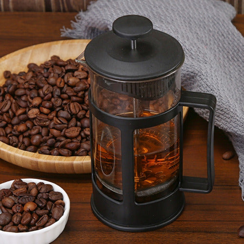Prensa Francesa Cafetera 600 Ml Filtro Vidrio Café - Cukin Negro
