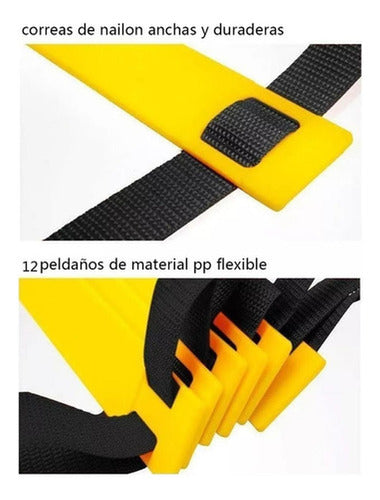 Escalera Coordinacion Deportiva Kit De Entrenamiento Norplat Amarillo