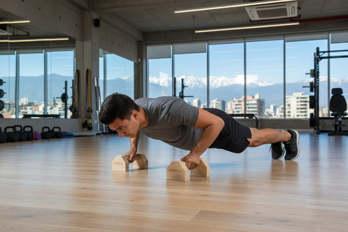 Mini Paralelas Madera Norplat - Calistenia Flexiones Fitness Madera