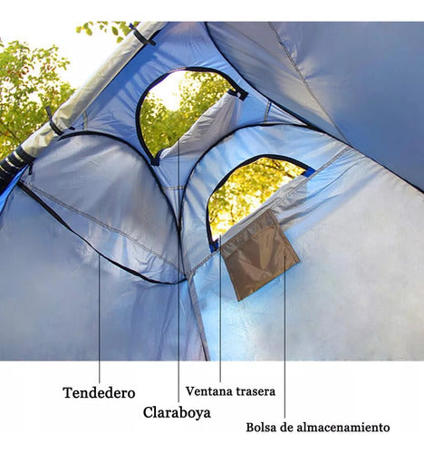 Norplat Carpa Vestidor Portatil Camping Ventana Ducha Baño Azul