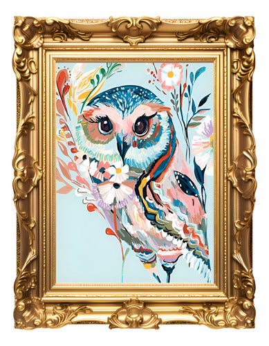 Bordado Pintura Diamante - 40x30cm Diseños Varios - Norplat Wa425 - Buho