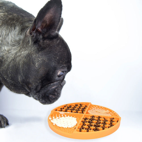 Plato Anti Ansiedad Come Lento Para Perro Mascota - Celeste Celeste