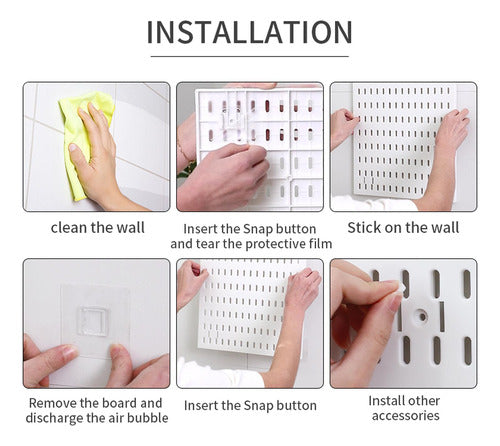 Organizador De Escritorio Pegado A La Pared - Norplat Blanco