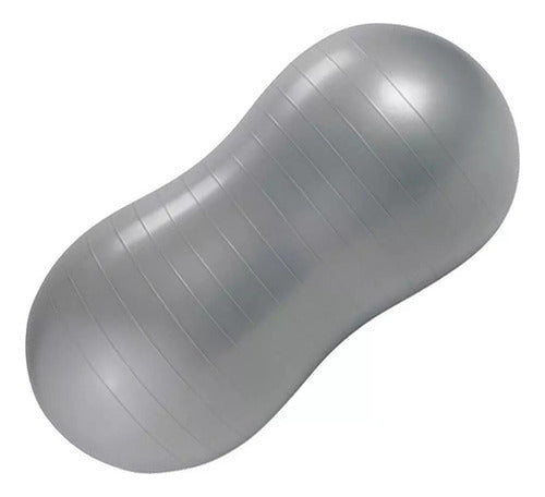 Balón Ovalado Pilates Yoga Tipo Maní 90x45cm Kine - Norplat Plateado