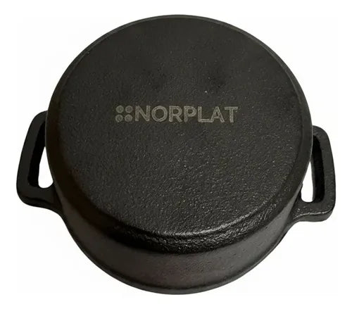 Mini Olla Cacerola Hierro Fierro Fundido Induccion - Norplat Negro