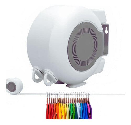 Tendedero Retractil Extensible Colgador Ropa Pared Norplat  Gris