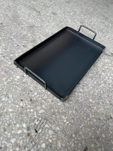 Plancha Churrasquera 38 X 24 Cm Espesor 4mm - Cukin Negra