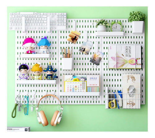 Organizador De Escritorio Pegado A La Pared - Norplat Blanco