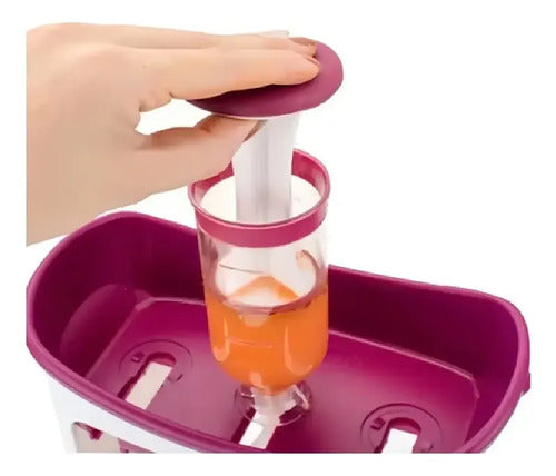 Dispensadora De Compota Norplat Papilla Niño + 10 Bolsas Blanco