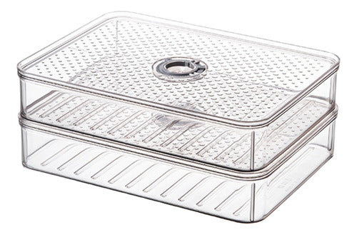 Contenedor Doble Jamón Y Queso Transparente Fiambres - Cukin Transparente