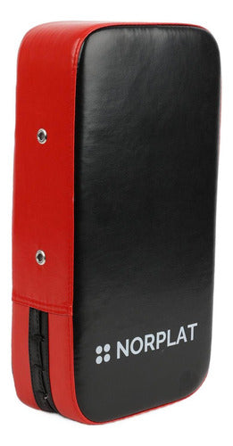 Foco Escudo 3 Agarres Boxeo Mma Karate Taekwondo - Norplat Rojo Y Negro