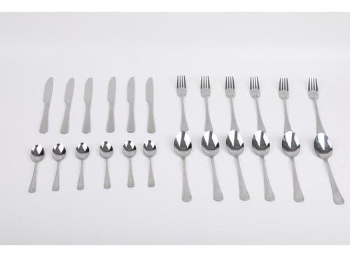 Juego Servicio Cubiertos 24 Piezas Acero Inoxidable Norplat Plateado